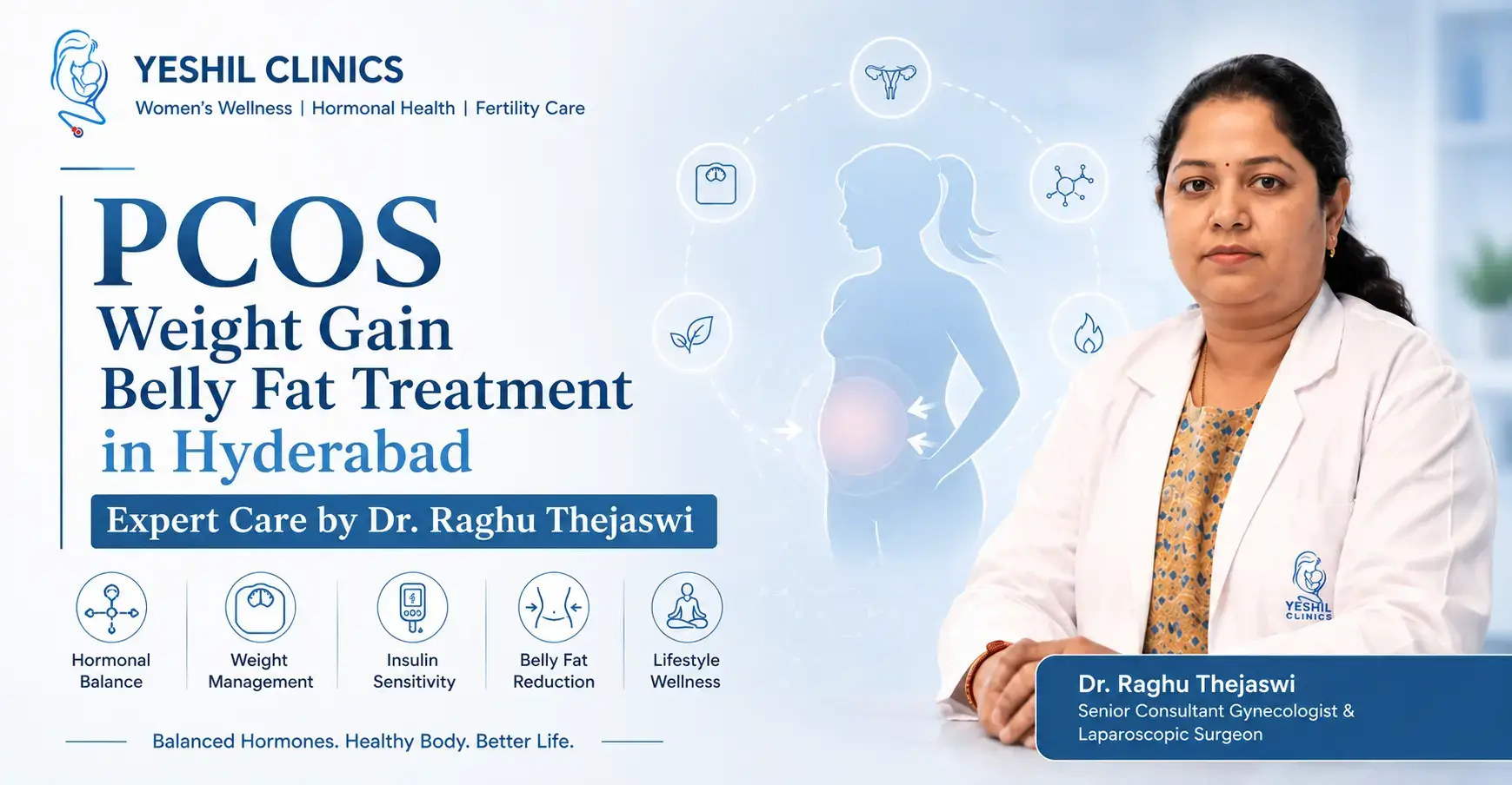 PCOS Weight Gain Belly Fat Treatment in Hyderabad Expert Care by Dr. Raghu Thejaswi